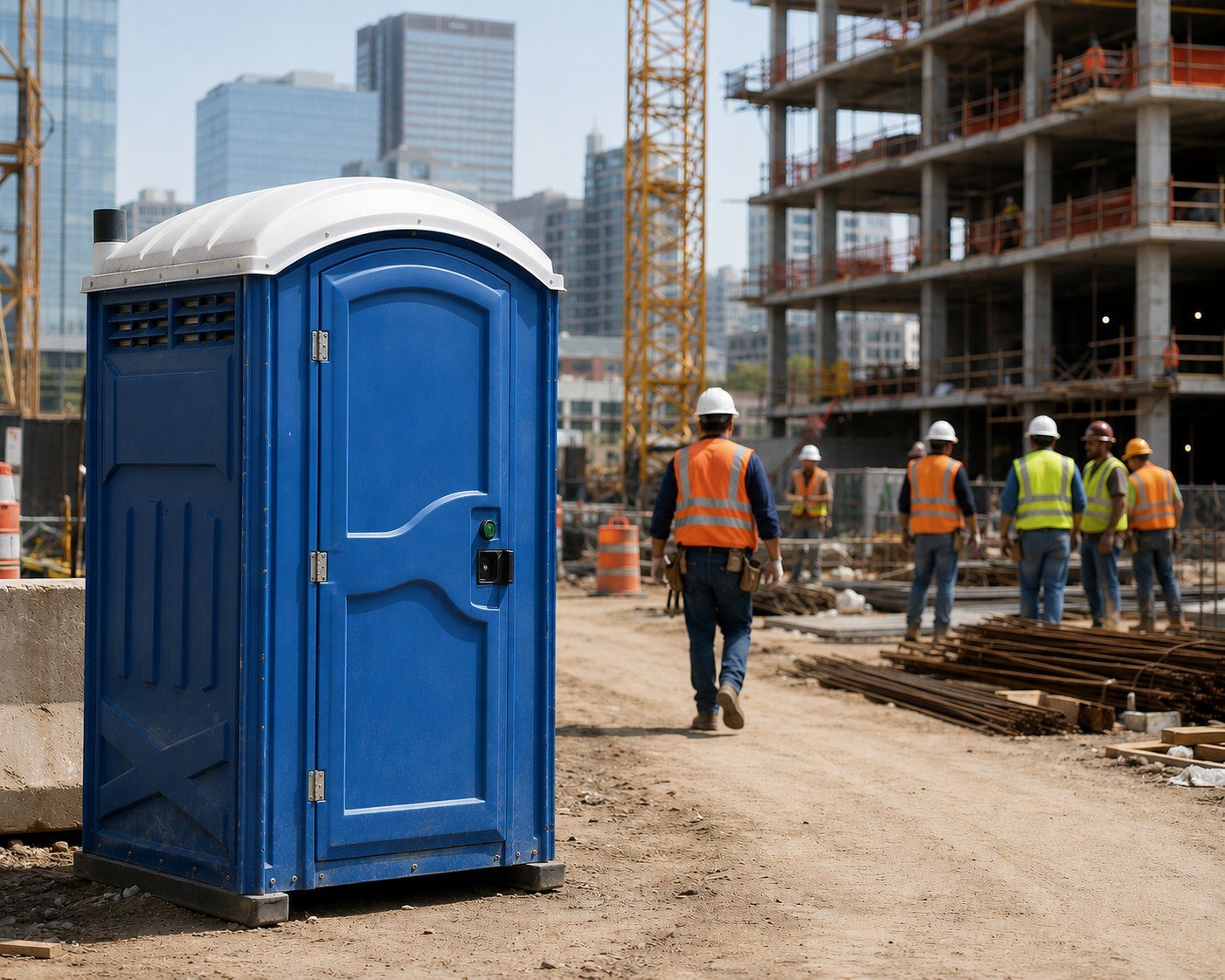Construction porta potty